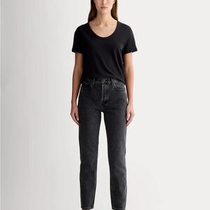 Everlane 90s Cheeky Jean in Washed Black 25 Regular Organic Cotton